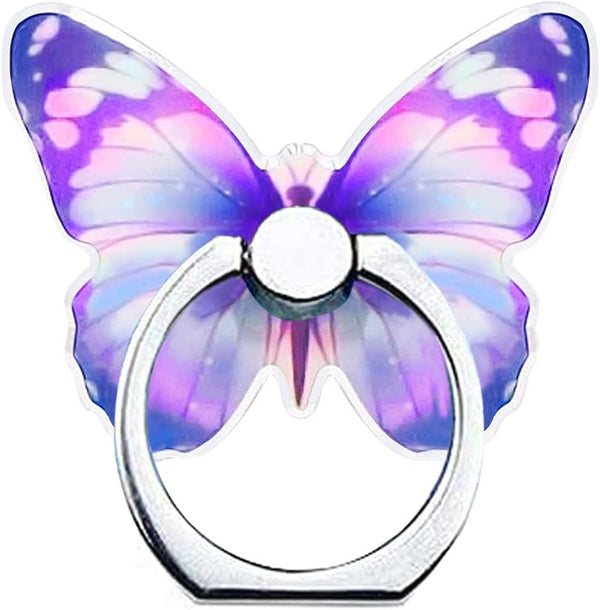 Cute Butterfly Cell Phone Ring Holder Stand, 360° Rotation Grip Compatible with All Smartphones & Tablets (1 Pack