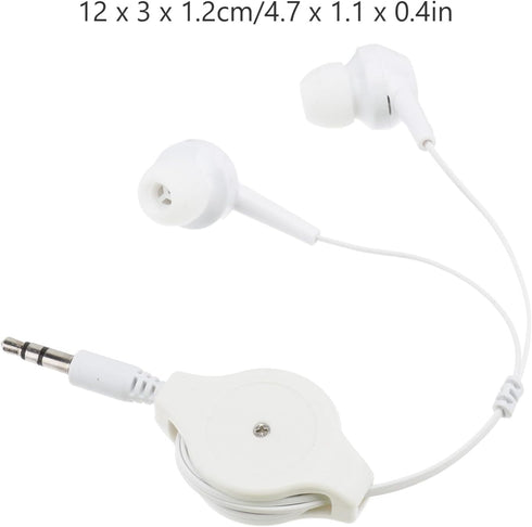 Retractable Earbuds, 3pcs Wired Retractable Earphone Stereo in-Ear Earbuds 3.5mm Jack Earphones for Cell Phones Tablets