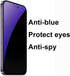 3 PCS Anti-Blue Privacy Tempered Glass Suit for iPhone 14 Pro Max, Anti-Spy Screen Protector, 9H Hardness Anti-scratch