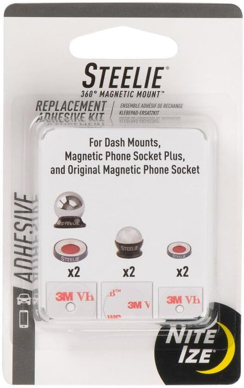 Nite Ize Steelie Universal Adhesive Replacement Kit - for Dash Mount and Phone Sockets