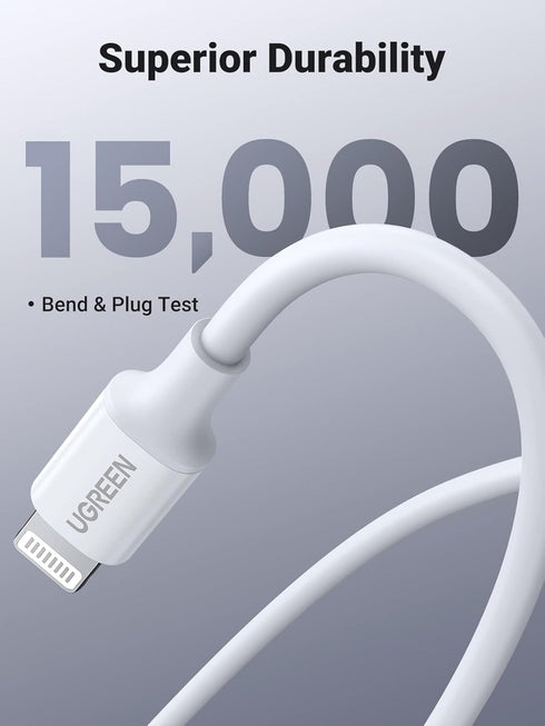 UGREEN 3FT USB C to Lightning Cable - MFi Certified PD Fast Charging for iPhone 14/13/12/11, MacBook, iPad, AirPods Pro.