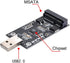 xiwai Mini PCI-E mSATA to USB 2.0 External SSD PCBA Converter Adapter Pen Driver Card Without Case