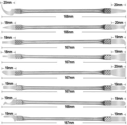 Metal Spudger Pry Tool with IC Chip Repair Tools, Thin Blade CPU Remover, 19 Pieces Pry Tools for Electronics