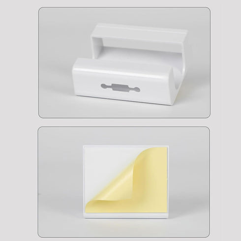Wall Mounted Phone Holder Plastic Self Adhesive Multifunctional Phone Charging Stand TV Remote Storage Box for Home