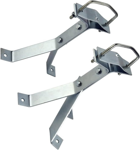 Skywalker 8” Heavy-Duty Wall Mount Pair for TV Antenna Mast | (2) Brackets with Lag Bolts