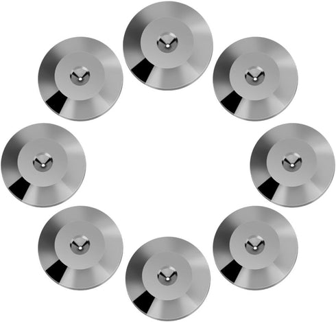 8 Pcs Universal Copper Speaker Spikes Pads - 25 x 4mm Speaker Shock Base Pad Isolation Stand Feet (Black)