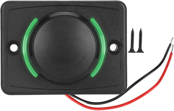 Car USB Socket 3.1A DC12V/24V, Black Waterproof Dual USB Port Power Outlet with LED Car Accessory (Green)