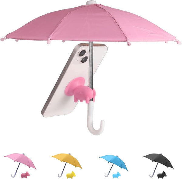 heqxwl Phone Umbrella for Sun - Universal Adjustable Cute Stand With Piggy Suction