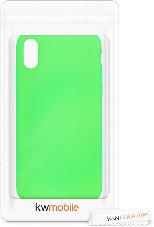 kwmobile Soft Slim Protective TPU Silicone Case Compatible with Apple iPhone X - Neon Green