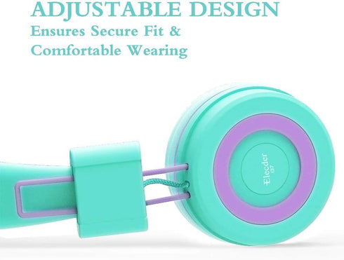 i37 3.5mm MP3/4 ELECDER Kids Headphones Children Girls Boys Teens Foldable Adjustable On Ear Headphones Jack Compatible