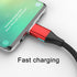 NETDOT Magnetic Charging Cable, Gen10 Nylon Braided 2-in-1 for USB-C and Micro-USB Devices, Red