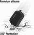 Geiomoo Silicone Carrying Case - Compatible with Jabra Elite 4 Active, Portable Scratch Shock Resistant Cover, Black-1