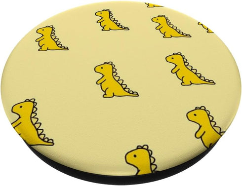 Funny & Cute Dinosaur Yellow Dino T Rex For Girls And Women PopSockets Standard PopGrip