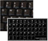 English US Non Transparent Keyboard Stickers, Black Background, 11x13mm