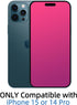 EGKimBa Gradient Colorful Electroplated Privacy Screen Protector for iPhone 15/14 Pro, 6.1", Anti-Spy, Anti-Blue Light.