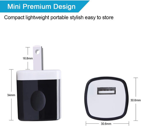 USB Wall Charger, 5-Pack 1A Charging Block for iPhone 14/13/12/11/Xs Max/X/8 Plus/7/6S Plus & Samsung Galaxy