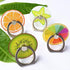Crystal Flower Fruit Shape Ring Stent, 360° Rotation Finger Ring Grip Cell Phone Holder Stand (Strawberry)