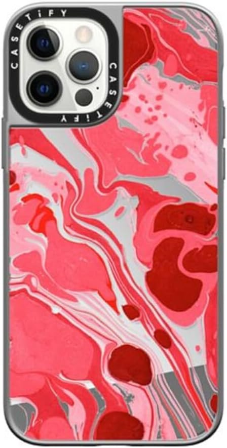 CASETiFY Mirror Case for iPhone 12 & 12 Pro - Raspberry Beret, Reflective, Drop Proof, Compatible with MagSafe