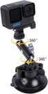 Suction Cup Mount for Insta360 One X4 X3 X2 Go3, Car Windshield Mount with Phone Holder Adapter for Action Cameras