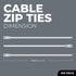 Black Zip Ties with Screw Holes - Heavy Duty Multipurpose Cable Ties for Binding and Mounting (100 Pieces)
