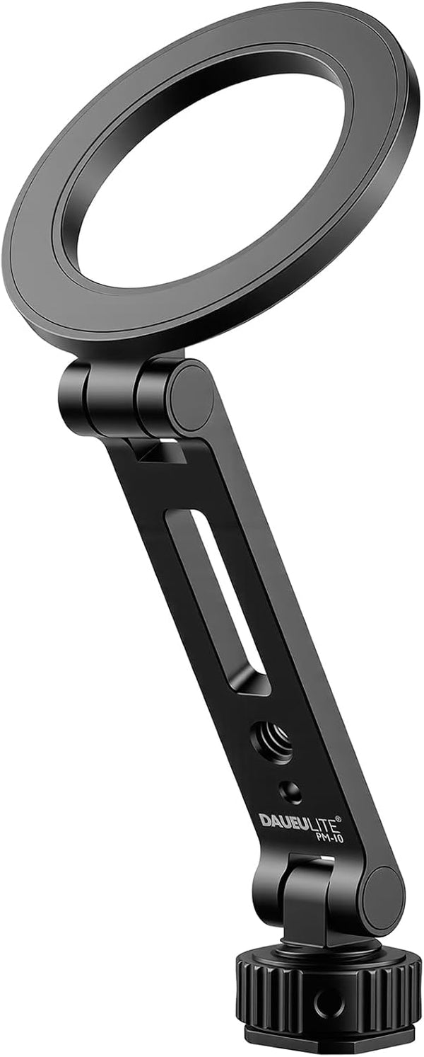 DAUEULITE Magnetic Metal Phone Mount with Cold Shoe Mount, Adjustable Rotatable Phone Tripod
