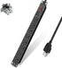 Surge Protector Power Strip 1U Rack Mount PDU, 8 Wide-Spaced Outlet Extender