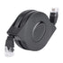 Sonew CAT6 Ethernet Cable - Adjustable Retractable RJ45 LAN Network Cable, High Speed, 2m/6.6ft, Black