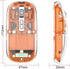 Transparent Wireless Mouse, Rechargeable Mute BT5.1/2.4G Bluetooth Mouse for Mac, iPad, Laptop, PC (Orange)