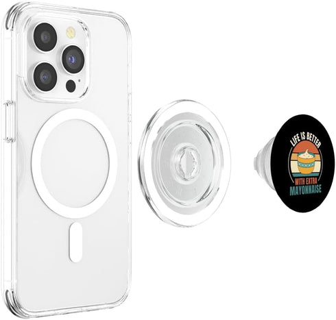 Retro Life Is Better With Extra Mayonnaise Lover Vintage Life Is Better With Extra Mayonnaise Food Lover PopSockets