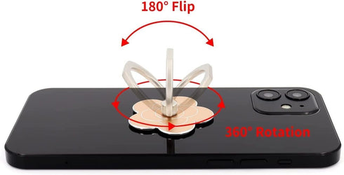Fwaytech Cell Phone Ring Holder Flower, 360 Rotate Metal Finger Ring Socket Grip Kickstand for Smartphones, 4Pack