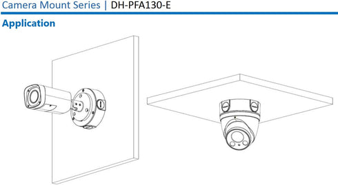 PFA130-E Water-Proof Junction Box for Dahua Bullet and Eyeball Cameras, White, Pack of 1