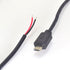 5PCS Micro USB Cable 2 Wire Pigtail Cable, Micro USB Male to Open-end, 30cm 12inch 22AWG 5V 3A DIY Power Charge Cable