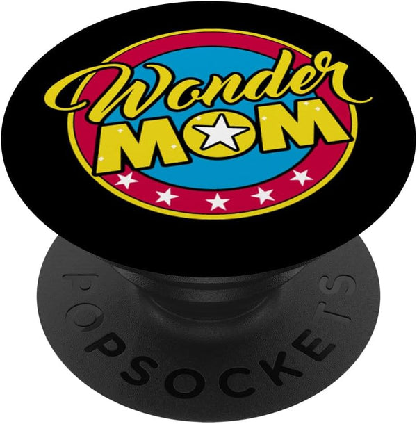 Funny Wonder Mom Women Superhero PopSockets Swappable PopGrip