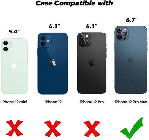 uCOLOR iPhone 12 Pro Max 6.7" Wallet Case with Card Holder, PU Leather Flip Cover with Kickstand and RFID Blocking