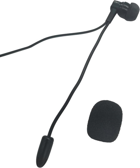 Referee Communication Headset 3.5mm Wired Earpiece Earphone Soccer Football Coach Communication Boom Mic Headphone for Ejeas V4 V6 Radio (in Ear)