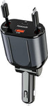 Retractable Car Charger 4 in 1 Fast Phone Charger Adapter PD 63W with 31.5 inch Cables and 2 USB Ports, Compatible with