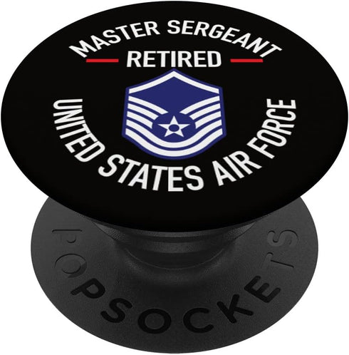 Master Sergeant Retired Air Force Military Retirement Gifts PopSockets Swappable Grip