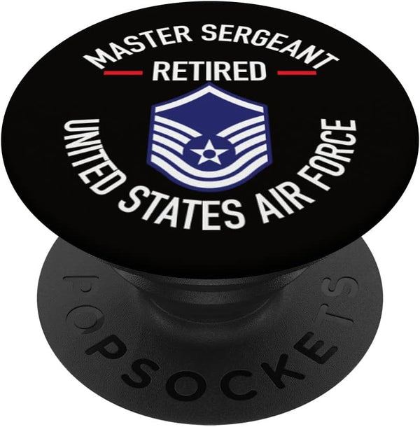 Master Sergeant Retired Air Force Military Retirement Gifts PopSockets Swappable Grip