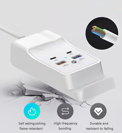 Charging Stand for iPhone 15 Pro, USB Hub 4Port 5FT with Phone Holder, Compatible with iPhone 15/14/13/12/11