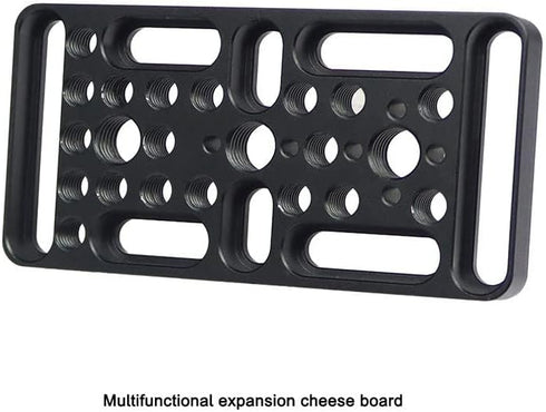 Cheese Plate Camera Mounting Plate with 1/4"& 3/8" Universal Type Positioning Hole Expansion for Quick Mounting