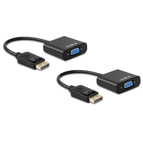Display Port to VGA Adapter, 4 Pack Gold-Plated DP to VGA Converter for Computer, Laptop, Monitor, Projector