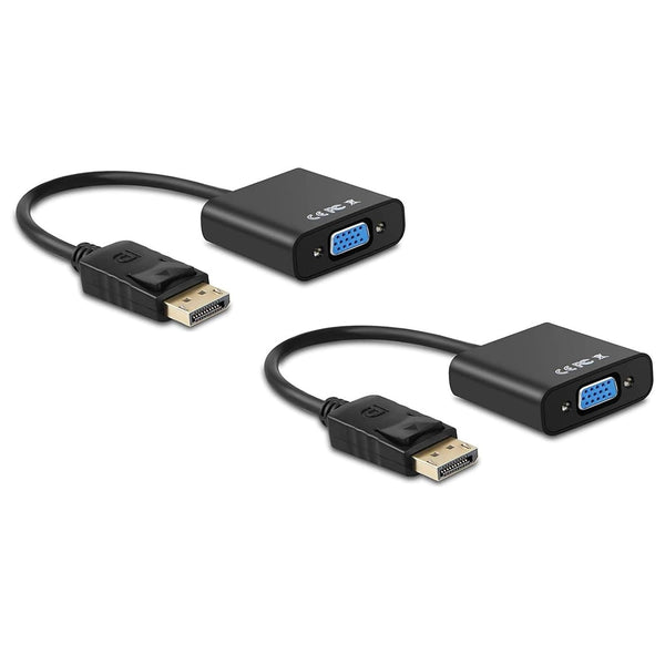 Display Port to VGA Adapter, 4 Pack Gold-Plated DP to VGA Converter for Computer, Laptop, Monitor, Projector