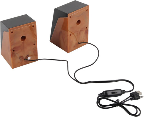 Wired USB Desktop Speaker, USB Powered Computer Speakers with Low Distortion Sound Quality, Portable Wired Subwoofer