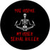 You Inspire My Inner Serial Killer Funny Skeleton & Knives PopSockets: Swappable Grip for Phones & Tablets
