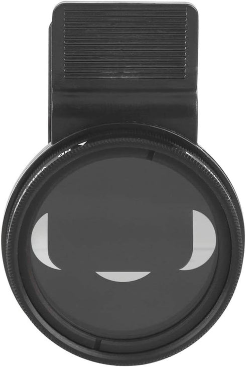 Neutral Density Lens Filter, 37MM ND2-400 Cellphone Camera Lens Filter Kit with Adjustable Clip