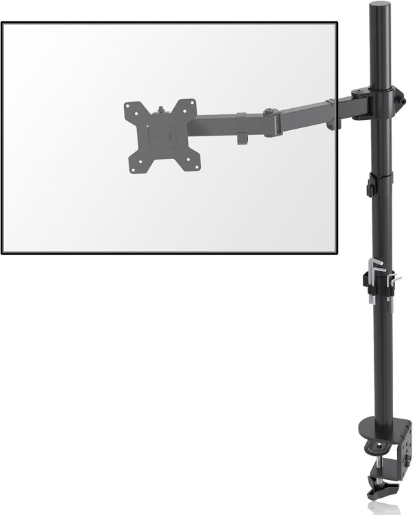 Suptek MD6821 Single Monitor Arm Desk Mount, Fully Adjustable for 1 Screen up to 32 inch, Extra Tall 31.5 inch Pole,