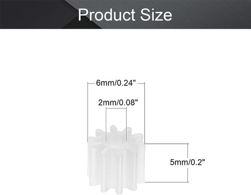 10pcs 10 102A Othmro Plastic Gears Teeth Model Reduction Gear Plastic Worm Gears for RC Car Robot Motor