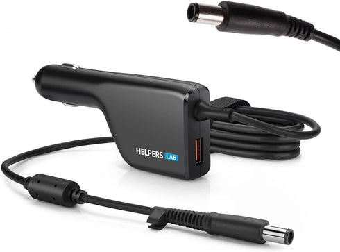 Laptop Car Charger with USB QC3.0 for HP Pavilion, Compaq, Presario, Envy, Elitebook, ProBook 19V 4.74A 90W