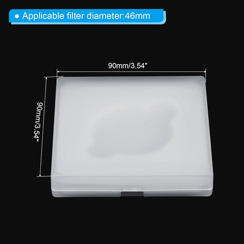 PATIKIL 46mm Lens Filter Case, 2pcs Camera Filter Case Portable Lens Filter Box Water Resistant Dustproof Plastic for Photography Filter Storage