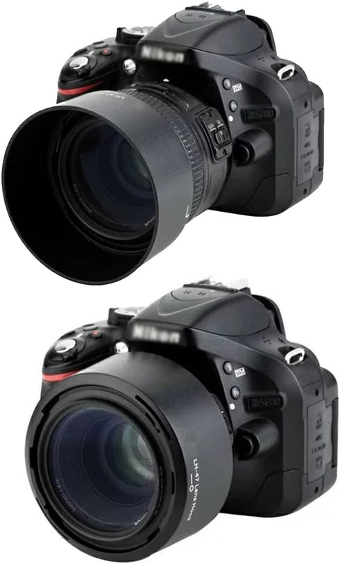 Camera Lens Hood Compatible for Nikon D3500 D7500 D850 w/ AF-S NIKKOR 50mm f/1.4G & 50mm F1.8G (Replace HB-47)